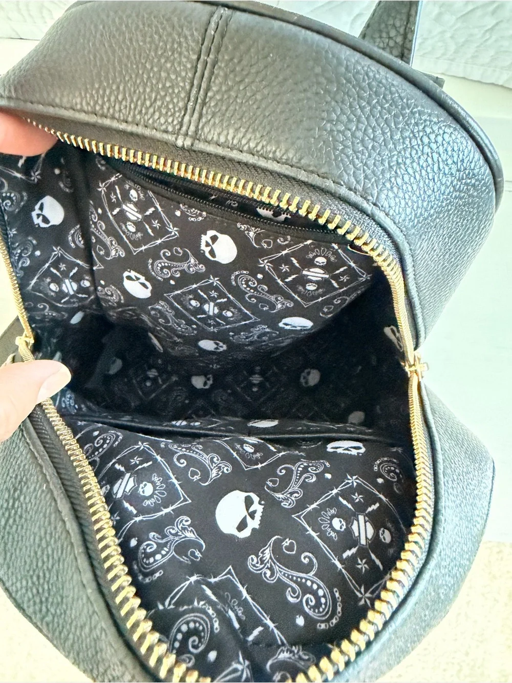 Harley Davidson Black Mini Backpack with Gold Stud Accents (RARE)